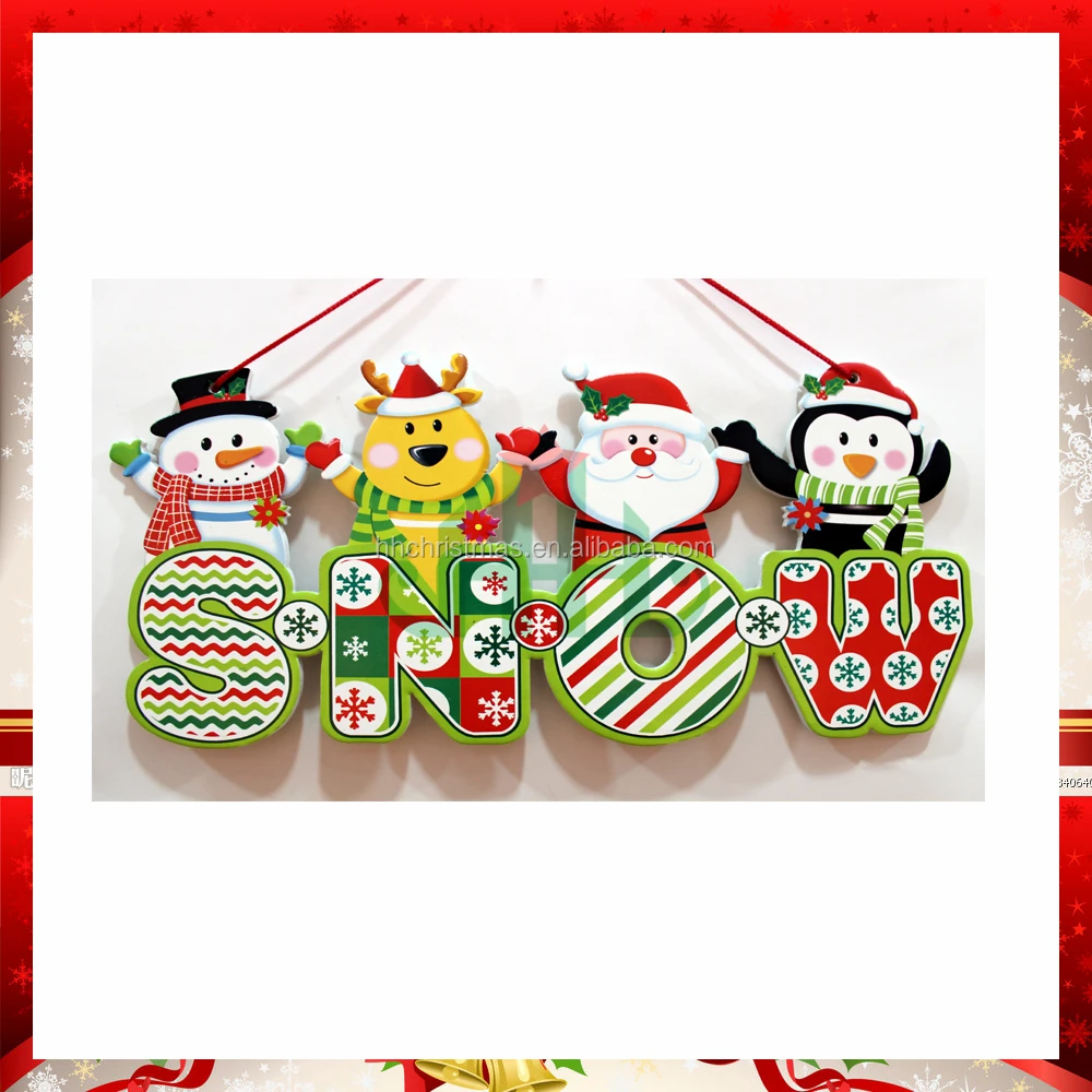 Yiwu Christmas paper snowman hanging decoration