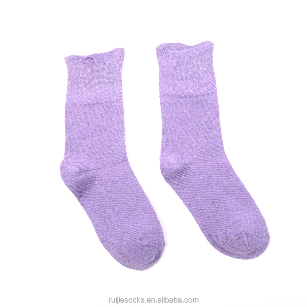 Высококачественные мягкие хлопковые носки для диабетиков, оптовая продажа, однотонные функциональные Дышащие носки для диабетиков