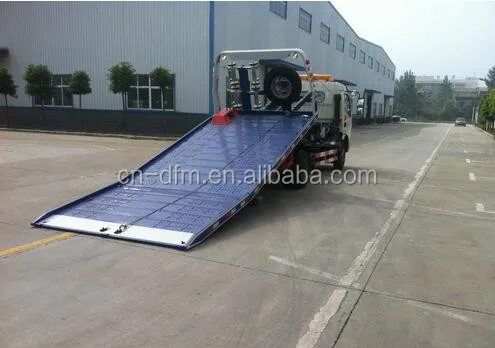  Хорошая производительность Dongfeng эвакуатор буксировочный грузовик 6 тонн аварийный бортовой боковая