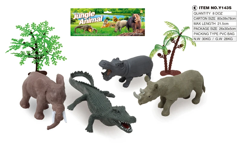 Wholesale cheap plastic zoo animals simulation farm/wild animal for kid