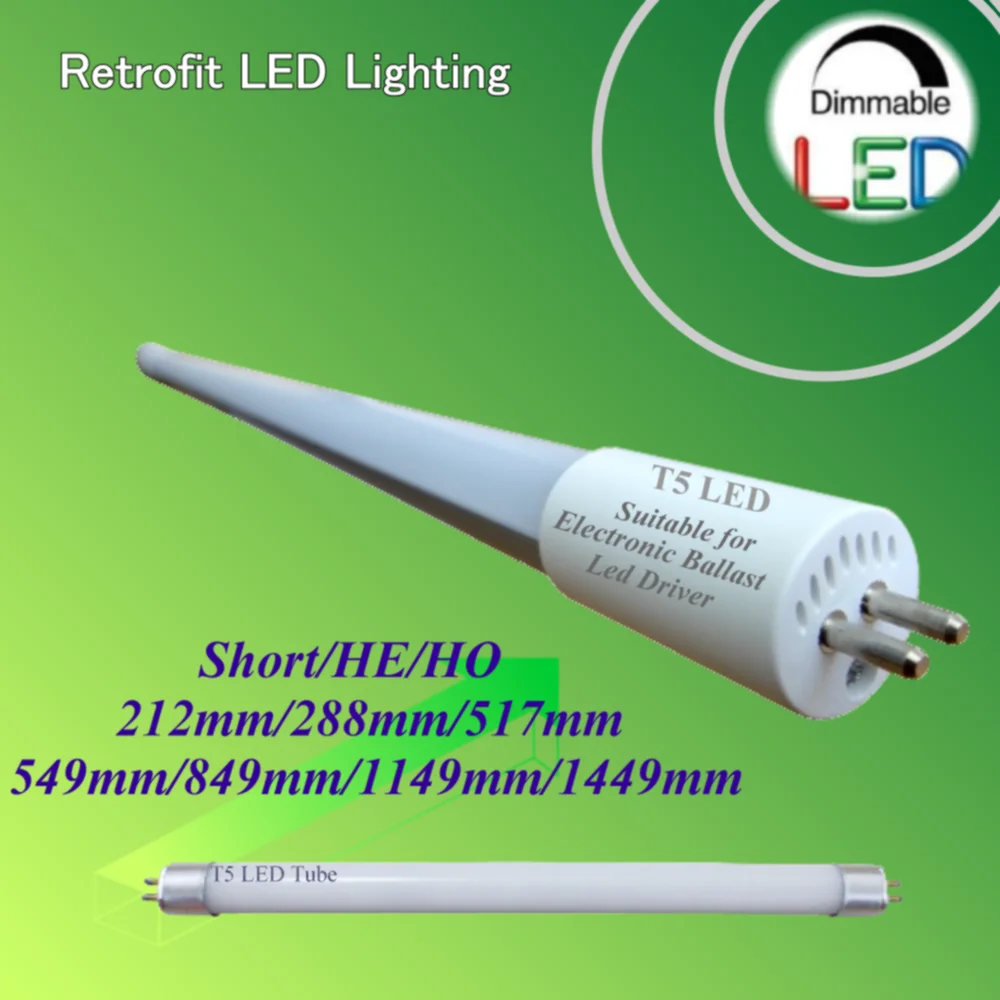 
LED T5 Tube G5; Retrofit led t5 compatible electronic ballast ECG/EVG 