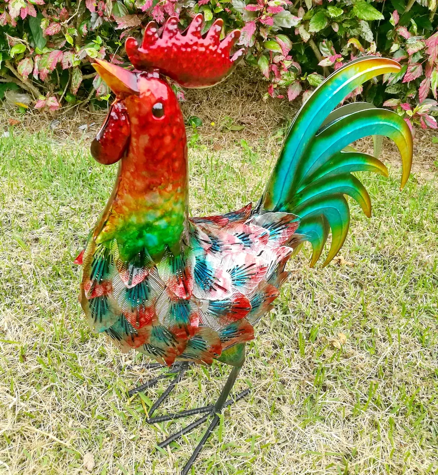 
outdoor garden decoration white Metal Swan 