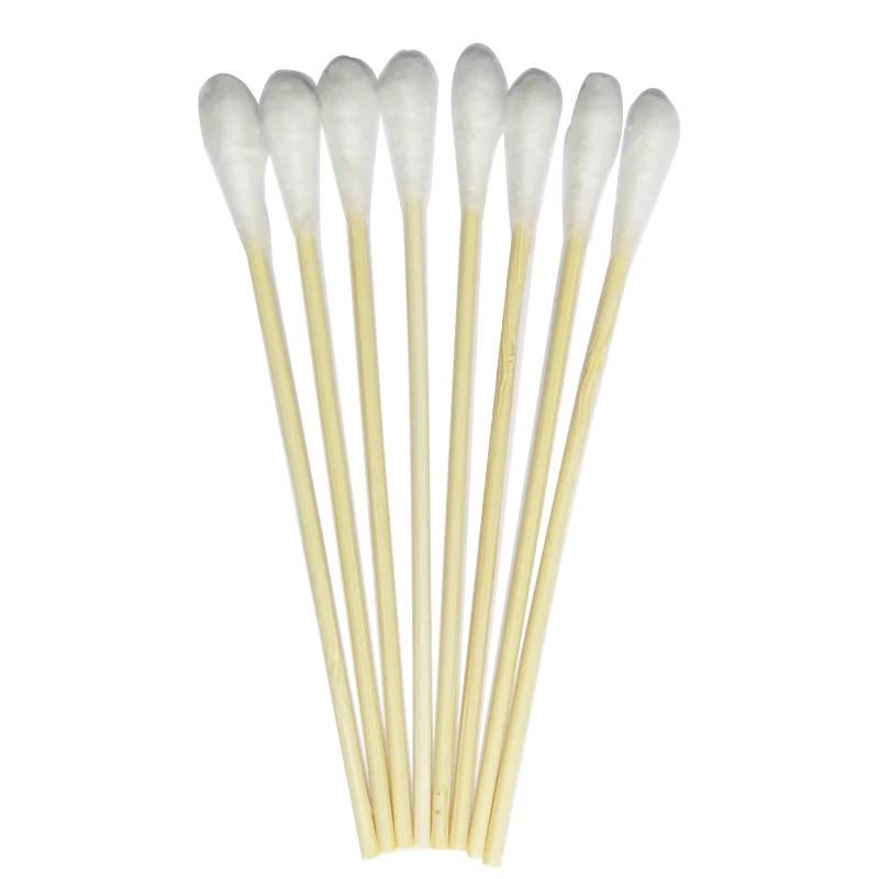 Non sterile cotton tipped applicators 100% cotton flat tip 6 inch cotton swab