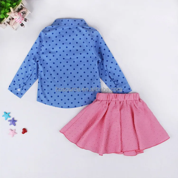 High quality children clothes set sweet kids clothes fancy girls dress
