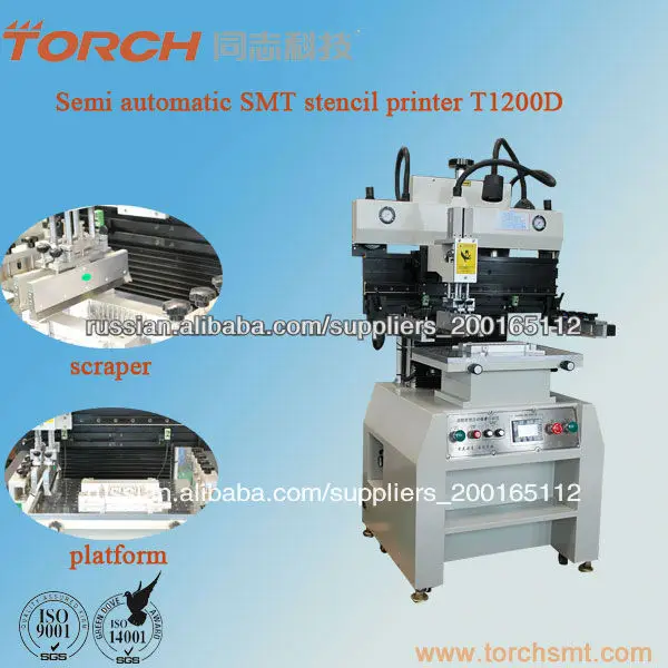 SMT/SMD Высокоточный полуавтоматический трафаретный принтер-T1200D