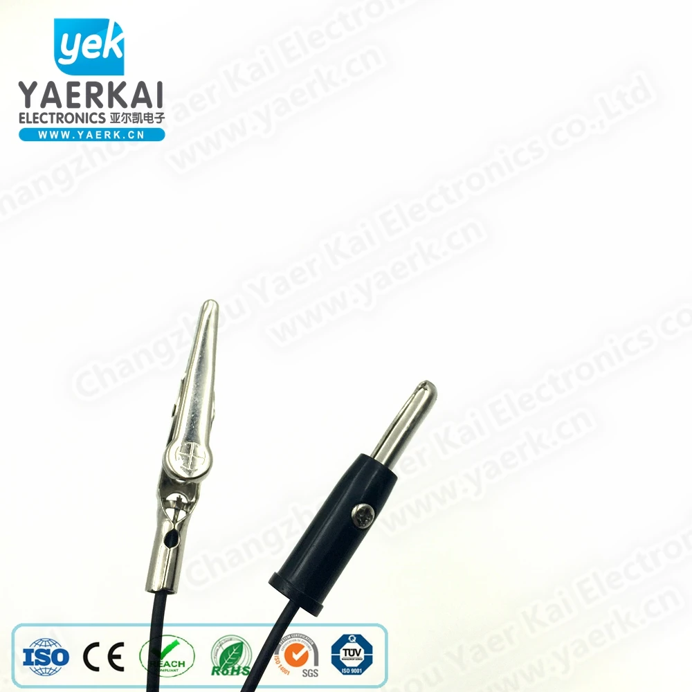 
DC electronic instrument banana plug test lead to crocodile clip 