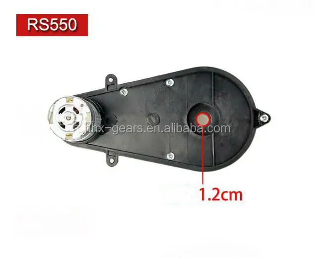 Professional Toy Car Plastic Gearbox With 12v 6v 550 motor