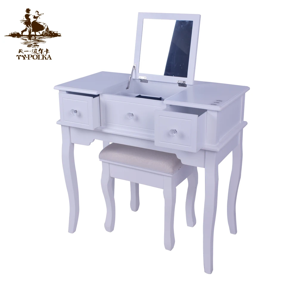 
Bedroom Furniture Vanity Modern Corner Dressing Table With Mirror 