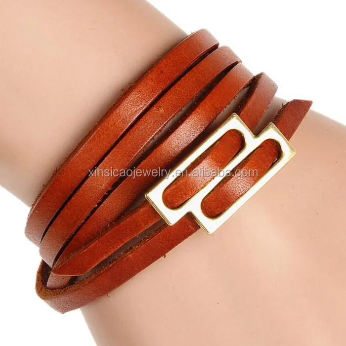Simple Elegant Beautiful Jewelry New Design Wrap Leather Bracelet For Women And Man