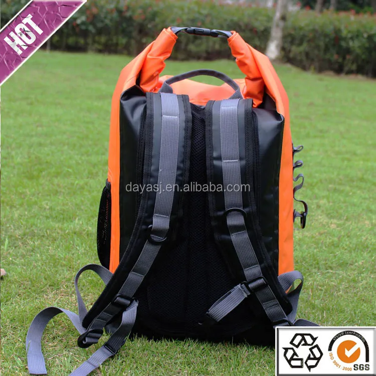 
Amazon Best Selling Grey Dry Bag Padded Back Support Premium Sack 500D PVC Adjustable Straps Waterproof Backpack 