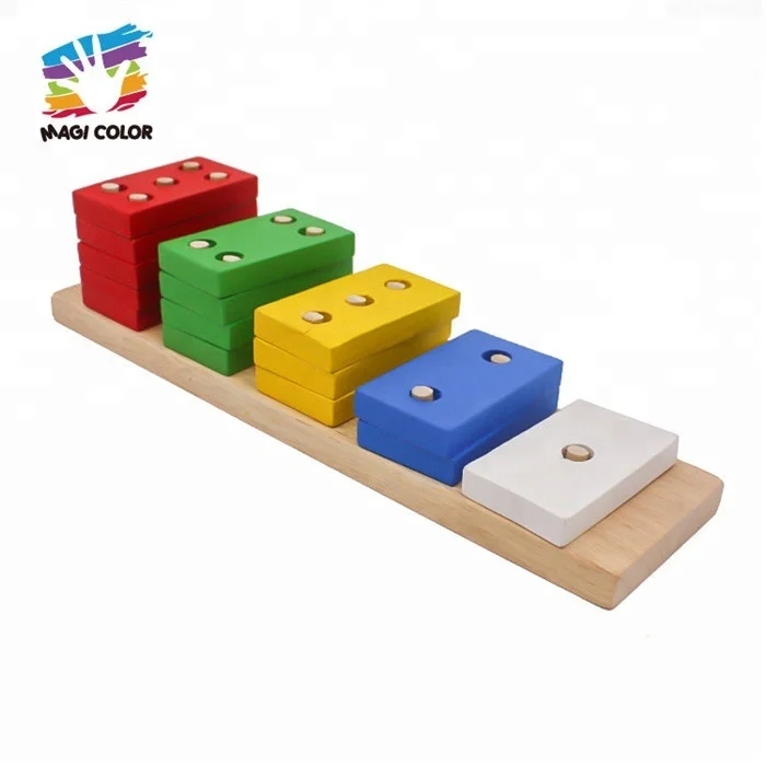 Wholesale 14 PCS teach aid combination wooden montessori materials for kids education W12F033