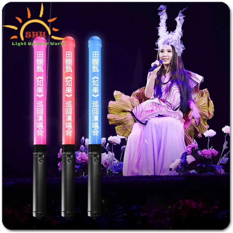 Hot Selling Concert Cheering Sticks LED Glow Stick With Flashing Light Multicolor Change Bar Sticks For Music Festivals