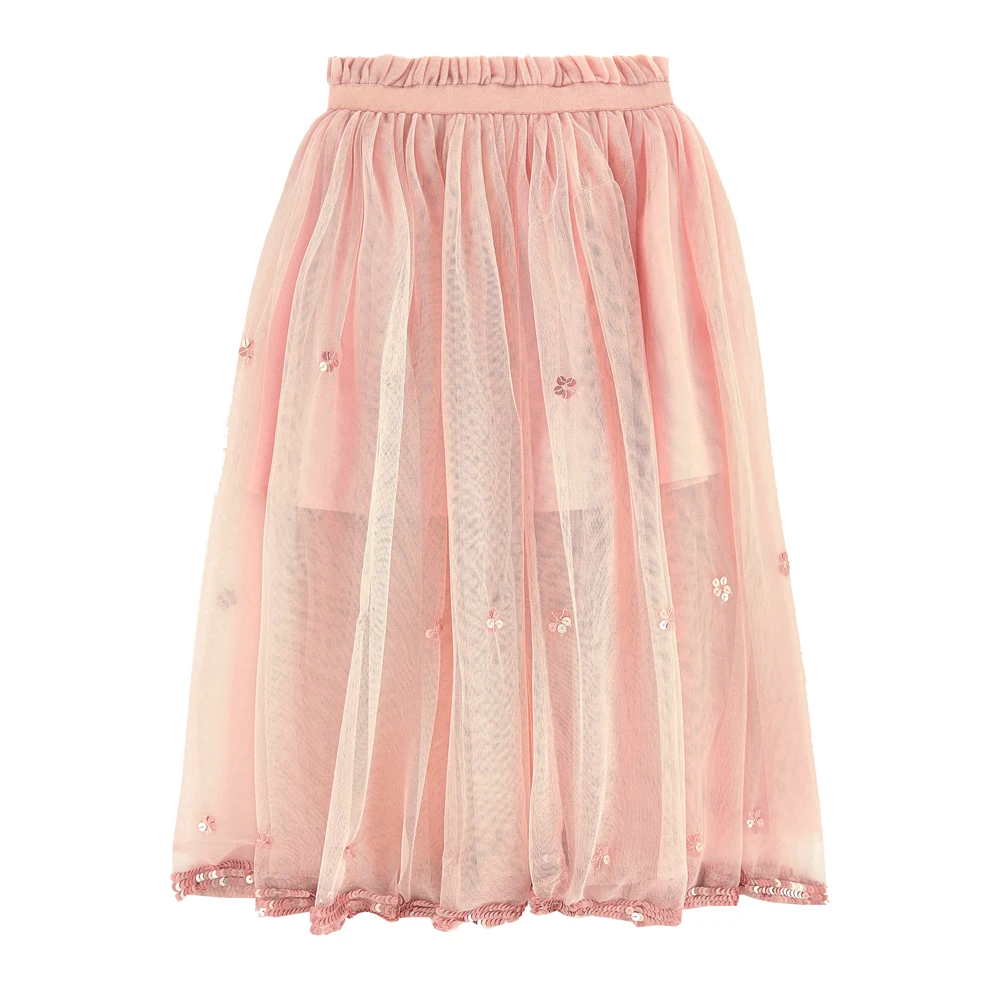 New arrival custom branded beautiful designer girls long tulle skirts