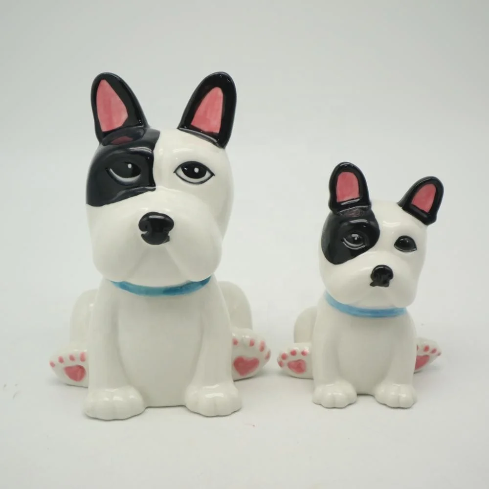 Hot Selling Custom Cute Ceramic Dog Shape Coin Bank Toys for Child Gift