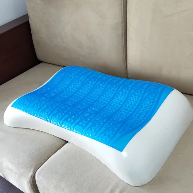 Cooling Summer Gel Memory Foam Neck Cervical And Head Support Pillow Anti Wrinkle Comfortable Cool Gel Memory Foam Pillow