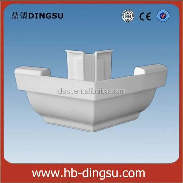 Easy Installing Plastic PVC Rainwater Square Gutter and Fittings