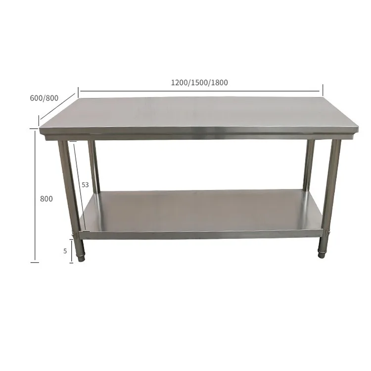 High Quality  Manufacturers Stainless Steel Work Table With Wheel