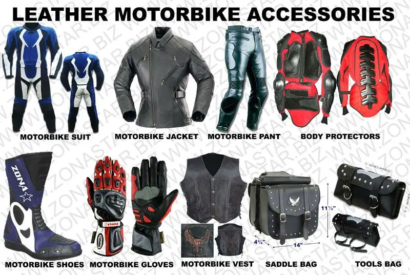Leather motorbike accessories