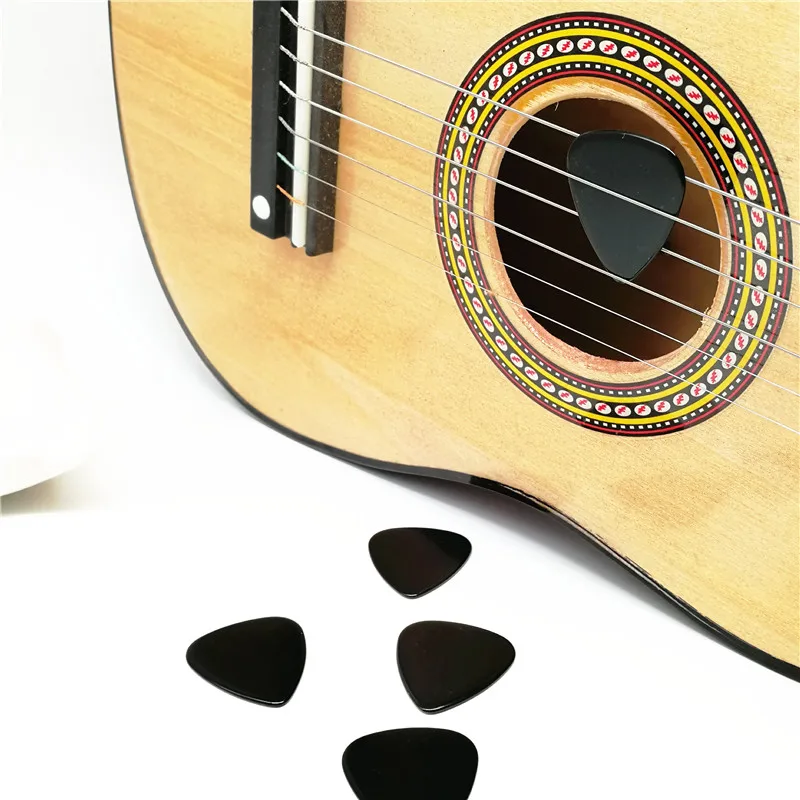Black Celluloid Guitar Picks Plastic Good Quality Popular Usage Pure Solid Guitar Pick Making Machine 60 Pcs Guitar Picks 500pcs