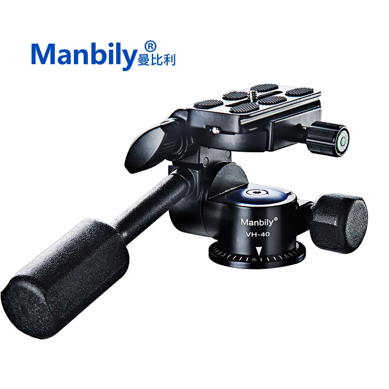 VH-40 Professional DSLR Tripod 360 degree Three-Dimensional video head Pan Head with Quick Release Plate for Canon Nikon Camera