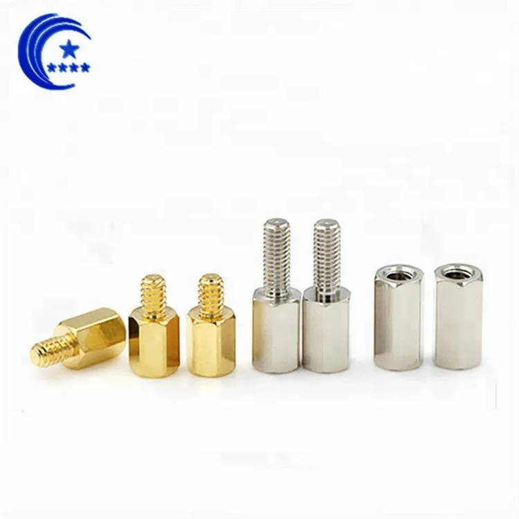 Brass M2 Motherboard PCB Male-female Standoff Spacers Round Knurled Male Female Threaded Standoff