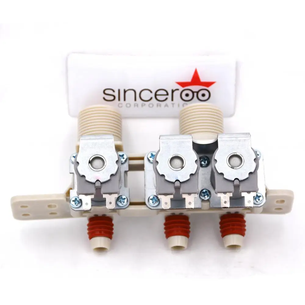 285805 Water Inlet Valve with Mounting Bracket for Clothes Washer 110 VAC/120 VAC, Works with Whirlpool, Maytag, Alliance