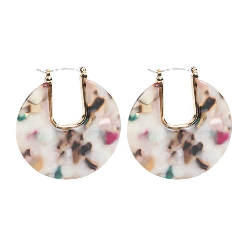 Factory Wholesale High Quality Jewelry Stainless Steel Acetic Acid Resin Earring Jewelry