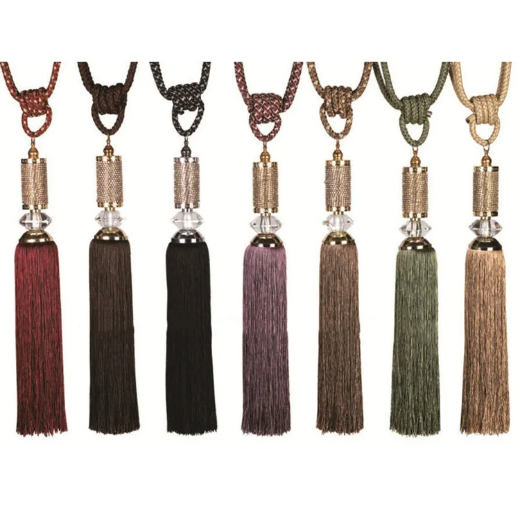 graceful crystal curtain tieback, tassel tieback for window decoration, curtain accessory