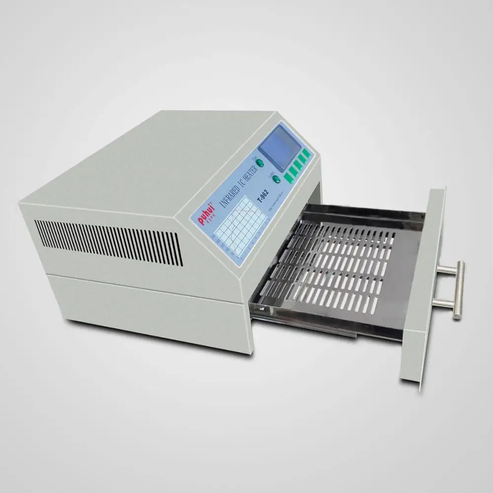 China original factory Puhui T962 infrared drawer type mini reflow oven  for SMT SMD pcb soldering