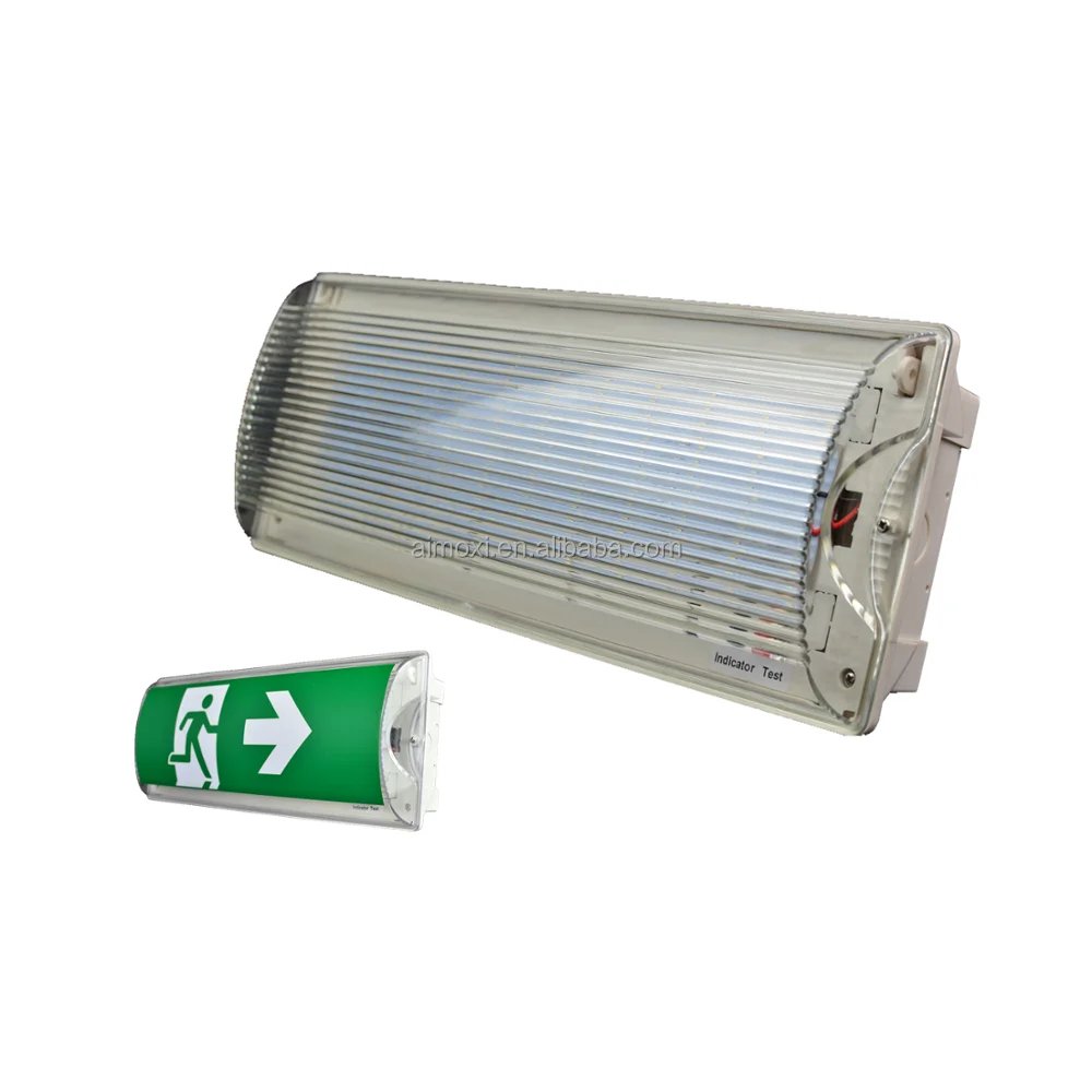 
Plastic Bulkhead IP65 Fire light 1H 7W 3.6V led exit lighting 