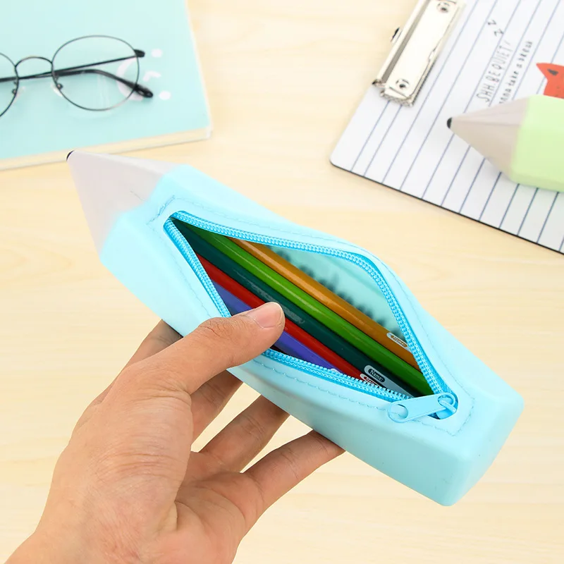 
OEM Manufacturer Stationery School Office Silicone Pencil Case 