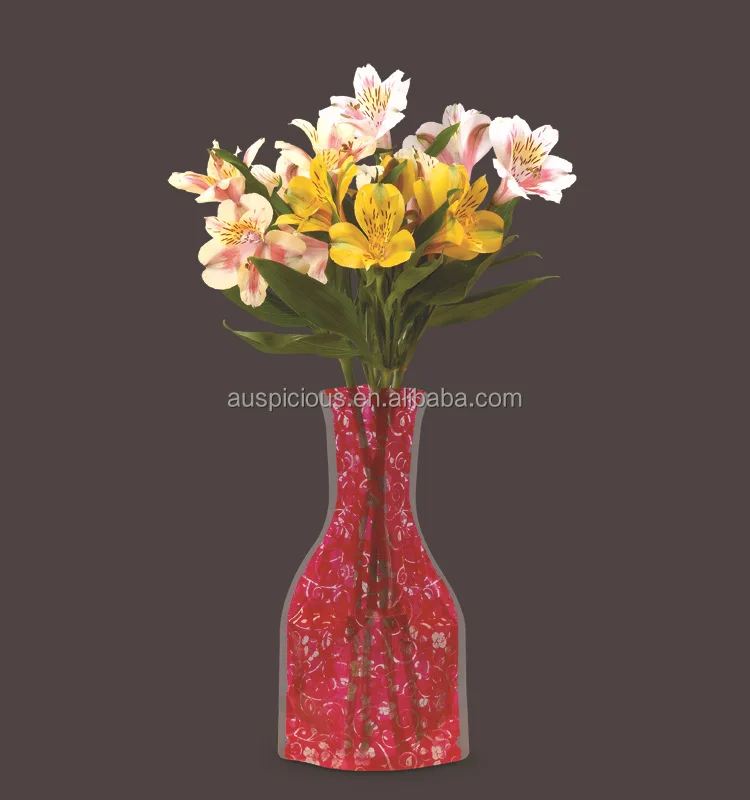 
Best disposable plastic peacock painting designs flower vase 