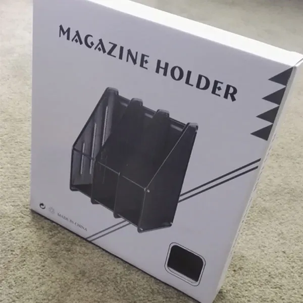 Factory price 4-tier metal mesh wire magazine holder