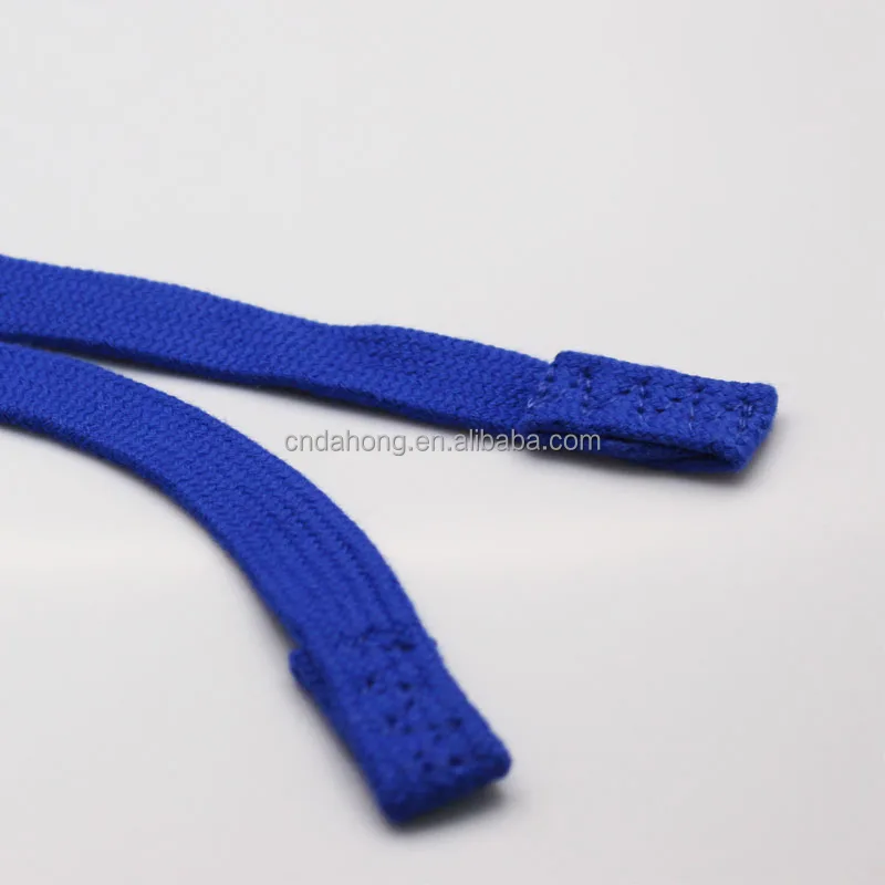 Wholesale Custom Flat Cotton Garment Hoodie Drawstring With Piping Ends