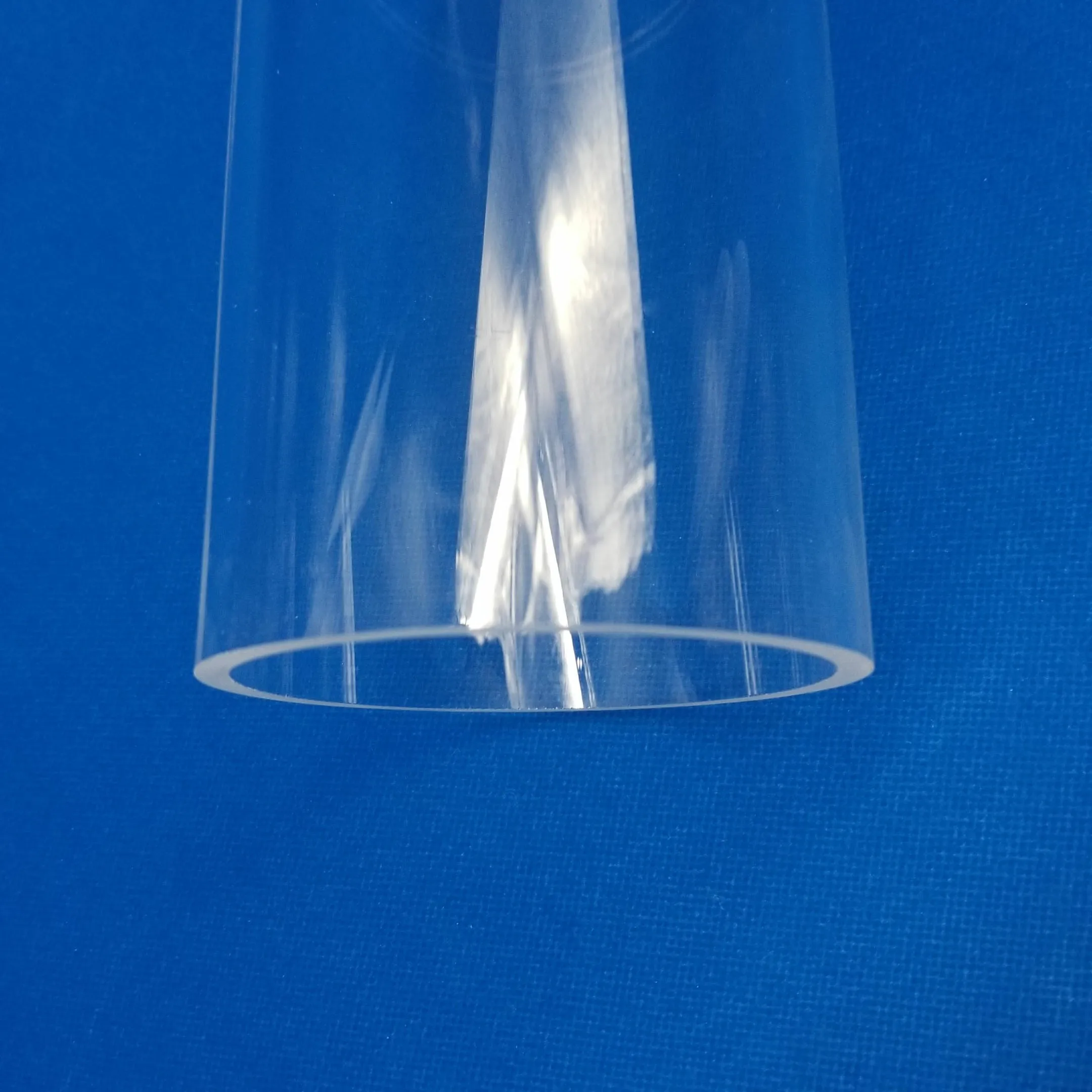 High Pressure Fused Silica Large Diameter Transparent Quartz Glass Tube For UV Lamp