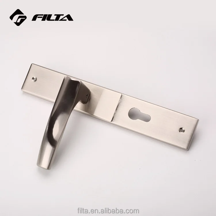 latest style door handle on plate P096-H183
