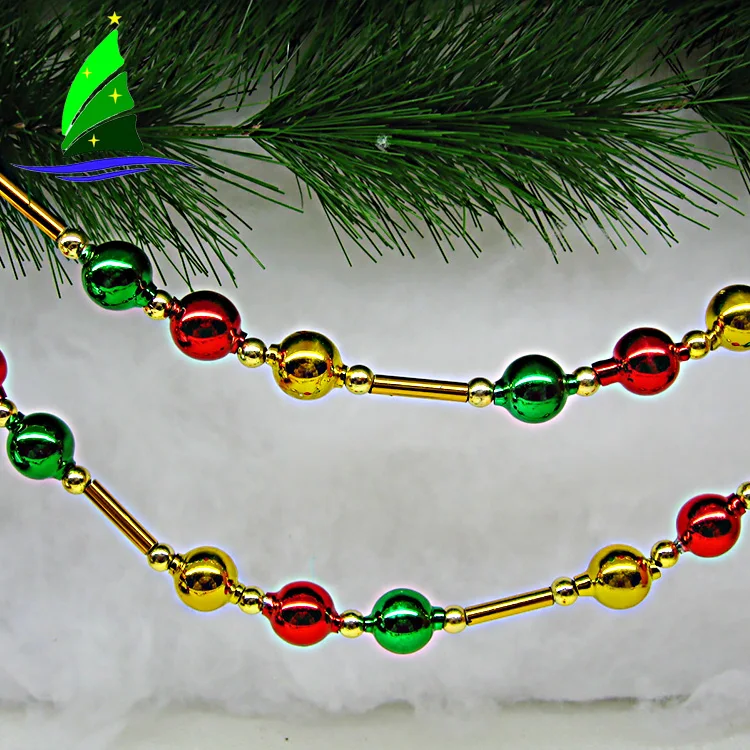 Colorful Clear Glass garland for Christmas trees/ Christmas ornament decoration