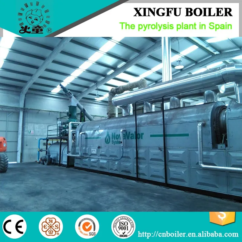 
Newest design of pyrolysis plant to pyrolysize the waste tire or plastic into fuel oil 