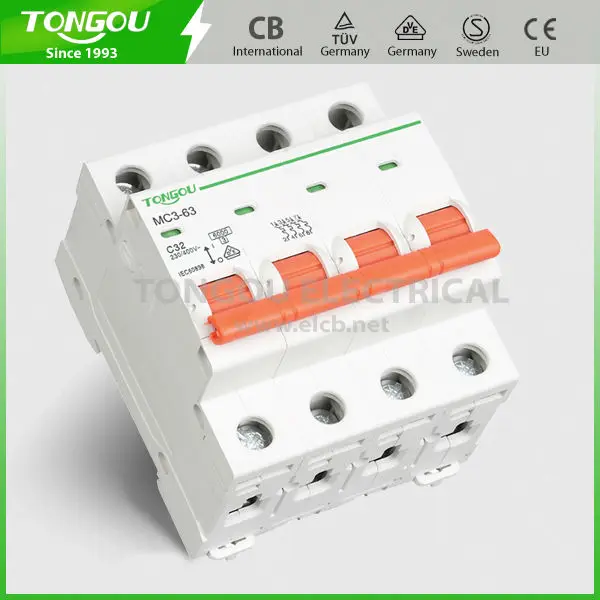 Tomc3-63 4p mcb мини выключателя