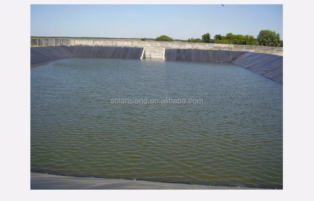40mil/50mil/60mil/70mil/80mil/90mil/100mil/120mil HDPE Geomembrane for sewage plant, wastewater treatment plant
