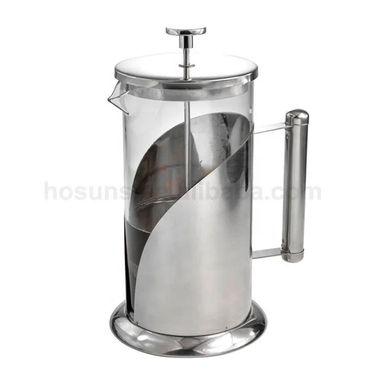 304 Stainless Steel French Press Coffee Maker With High Borosilicate Glass And Reusable Filter