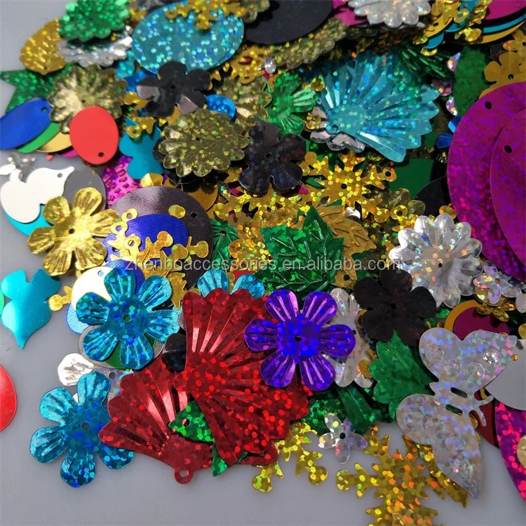 Китайский поставщик, индивидуальные разноцветные блестки, блестки различных форм