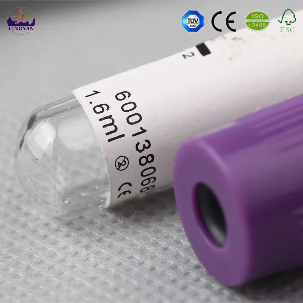 
Blood collection Tube EDTA K3, 2 ml, non vacuum 100,000-200,000 tube, ISO13485, FSC require 
