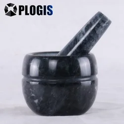 Stone marble & granite mortar and pestle set for grinding food