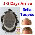 Bella toupee Slight Wave Medium Light Mens Hair Piece Toupee Best Quality Can be Cut Down