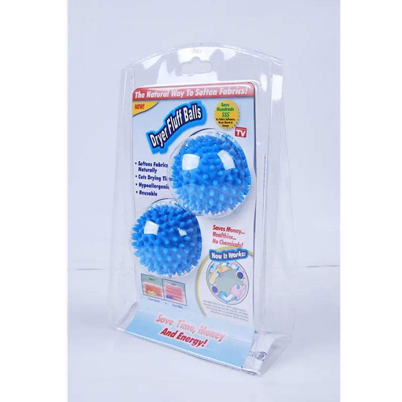 
Blue plastic laundry ball pvc dryer ball 2pcs per box 