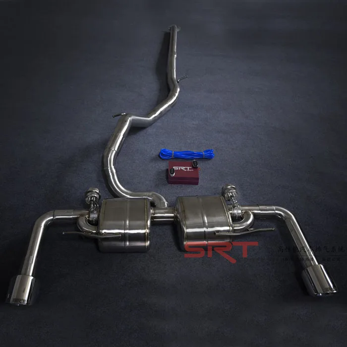 exhaust system for Volvo V60 S60L X760 electric exhaust valve catback with quad double tip