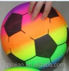Newly arrival Portable eco-friendly customized printing inflatable PVC Playground ball, Rainbow Ball,Toys Ball