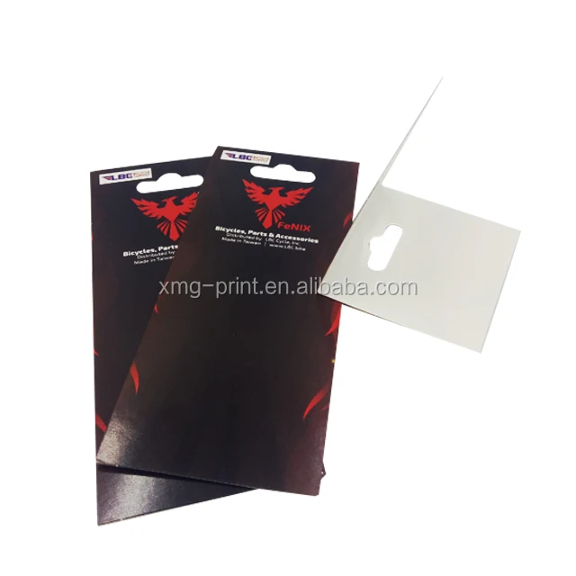 Custom Printed Folded Paper Header Card With Hanger