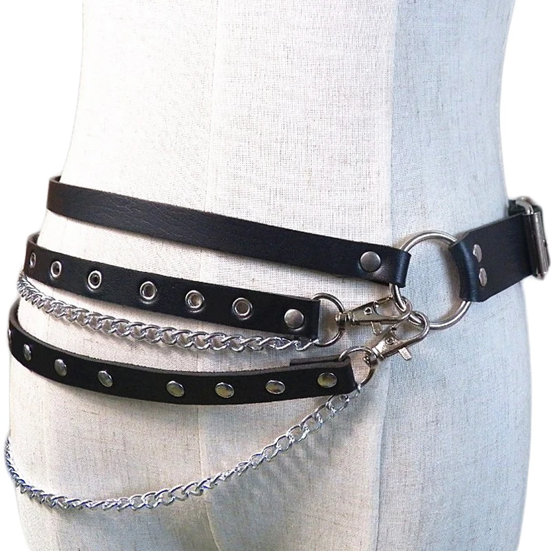 Punk Layered Chained Hip Goth Festival Belt